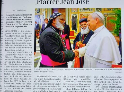 „Vom Papst nach Geislingen: Indischer Bischof besucht Pfarrer Jean Jose“