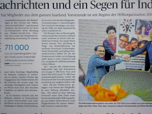 Gute Nachrichten und ein Segen für Indien